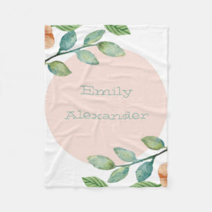 Wasserfarben Vliesstoff Fleecedecke