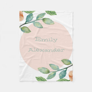 Wasserfarben Vliesstoff Fleecedecke