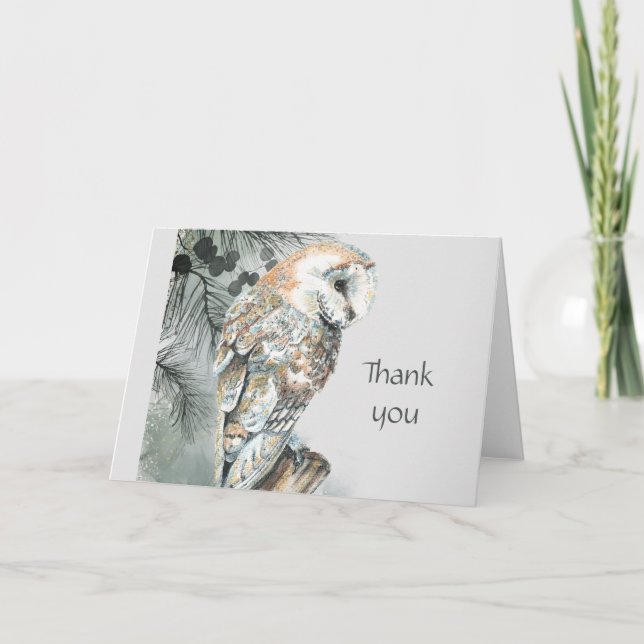 Wasserfarben Vögel Natur Danke Pos Karte (Vorderseite)