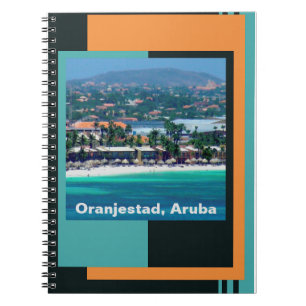 Wasserfarben von Oranjestad, Aruba Notizblock