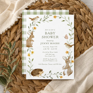 Wasserfarben-Waldtier-Baby-Shower-Party Einladung
