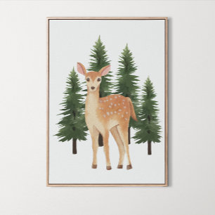 Wasserfarben-Waldtier-Kinderzimmer-Wandkunst Poster