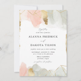 Wasserfarben Wasserfarbe Wasserfarbe geometrische  Einladung