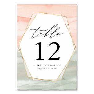 Wasserfarben Wasserfarbe Wasserfarbe geometrische  Tischnummer