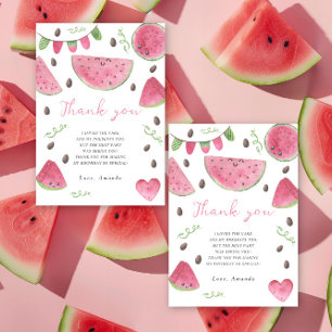 Wasserfarben Wassermelonen Geburtstagsparty danke