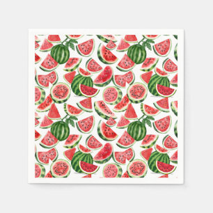 Wasserfarben-Wassermelonen-Servietten – Sommerpart Serviette
