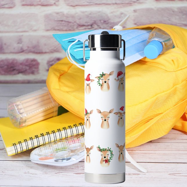 Wasserfarben Weihnachten Hirsch Flasche Wasser (Von Creator hochgeladen)