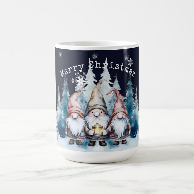 Wasserfarben-Weihnachts-Gnome Kaffeetasse (Mittel)