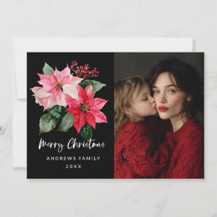 Wasserfarben-Weihnachts-Poinsettien-Design Ankündigung