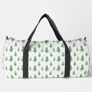 Wasserfarben-Weihnachtsbäume Nahtloses Muster Duffle Bag