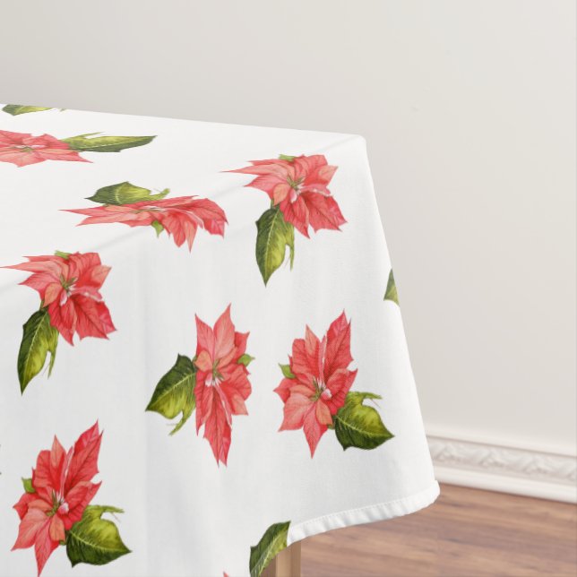Wasserfarben-Weihnachtsblumen-Tischdecke Tischdecke (Beispiel)
