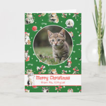 Wasserfarben-Weihnachtskatzen Personalisiertes Fot