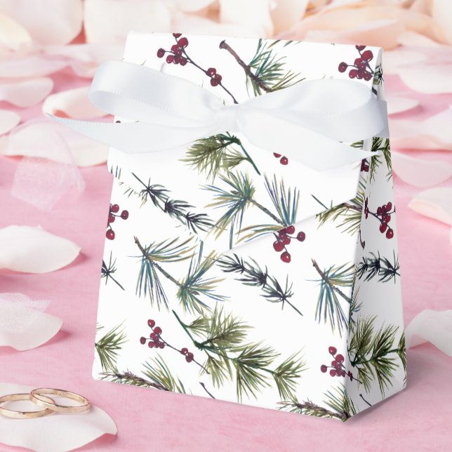 Wasserfarben-Weihnachtsstern-Muster  Geschenkschachtel (Hochzeit)