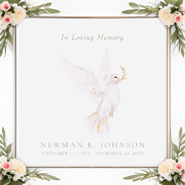 Wasserfarben Weißtüte Friedensbeerdigung Gedenkstä Rechteckiger Pappuntersetzer