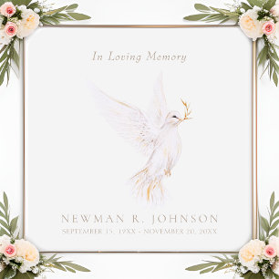 Wasserfarben Weißtüte Friedensbeerdigung Gedenkstä Rechteckiger Pappuntersetzer