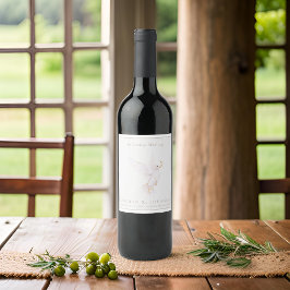 Wasserfarben Weißtüte Friedensbeerdigung Gedenkstä Weinetikett