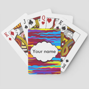 Wasserfarben Wellen abstraktes Design Spielkarten