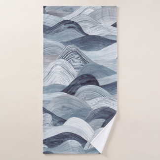 Wasserfarben-Wellenmuster. Nahtloser Hintergrund.  Badehandtuch