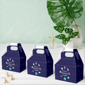 Wasserfarben Weltraum Geburtstagsfeier Geschenkschachtel
