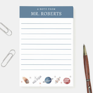 Wasserfarben Weltraum und Planeten Wissenschaftsle Post-it Klebezettel