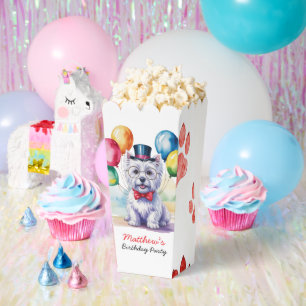 Wasserfarben Westie Hund Kindergeburtstagsfeier Geschenkschachtel