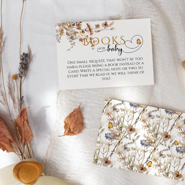 Wasserfarben Wildblume Fall Kinderduschbücher Begleitkarte (Von Creator hochgeladen)