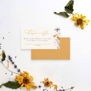 Wasserfarben Wildblume Kinderdusche Windelwanne Begleitkarte