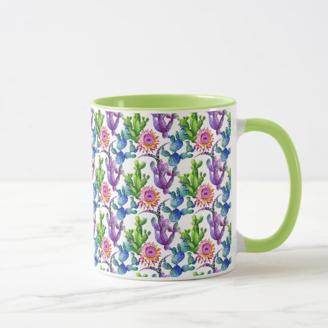 Wasserfarben-Wildblume-Muster Tasse (Rechts)