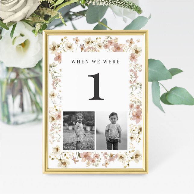 Wasserfarben-Wildblumen-Hochzeit-Alter-Tischnummer Tischnummer (Von Creator hochgeladen)