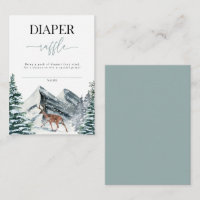 Wasserfarben Winter Forest Diaper Raffle Babydusch