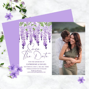 Wasserfarben-Wisteria-Lilien-Hochzeitsfoto
