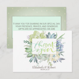 Wasserfarben-Wüste-Kakteen Sukkulents-Punkte Dankeskarte