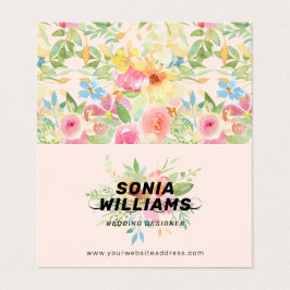 Wasserfarben, zarte Blume Visitenkarten