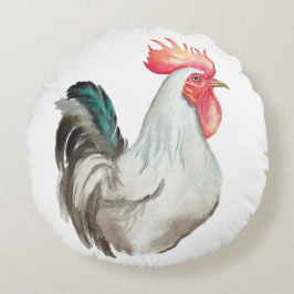 Wasserfarben zeichnend Hand eines Rasters Rundes Kissen