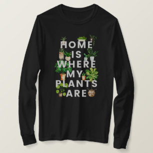 Wasserfarben-Zimmerpflanzen-Gärtnerei-Zitat T-Shirt