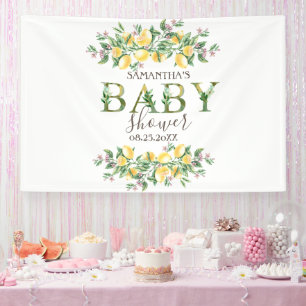 Wasserfarben Zitronen Botanische Blume Kinderdusch Banner