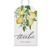 Wasserfarben Zitronen und Blüten Geburtstag Vielen