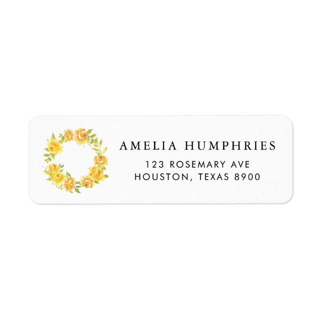 Wasserfarben Zitronenblüten Wraath Sommer Hochzeit (Vorne)