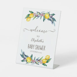 Wasserfarben-Zitronenöle Sockelschild