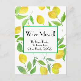 Wasserfarben Zitronenweine, die wir bewegt haben Postkarte