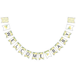 Wasserfarben Zitrusfrüchte Babydusche Jagdfahnen Wimpelkette