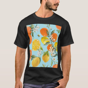 Wasserfarben-Zitrusfrüchte: Handgezogene Früchte T-Shirt