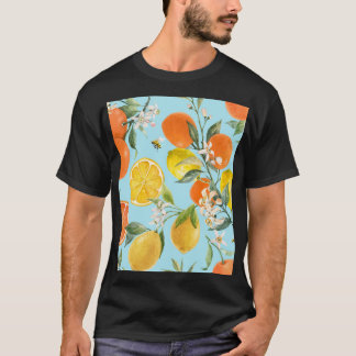 Wasserfarben-Zitrusfrüchte: Handgezogene Früchte T-Shirt