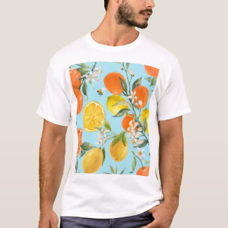 Wasserfarben-Zitrusfrüchte: Handgezogene Früchte T-Shirt