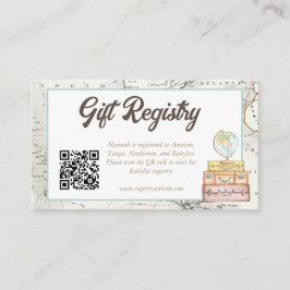 Wasserfarbenabenteuer erwartet Baby Shower Registr Begleitkarte