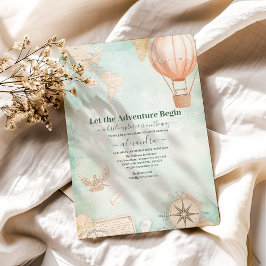 Wasserfarbenabenteuer erwartet Gender Baby Dusche Einladung