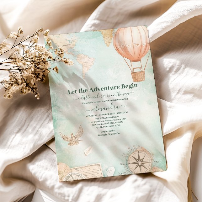 Wasserfarbenabenteuer erwartet Gender Baby Dusche Einladung (Von Creator hochgeladen)