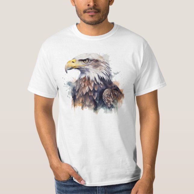 Wasserfarbenadler T-Shirt (Vorderseite)