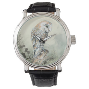 Wasserfarbenauge Schlemmervogel Tree Bird Art Watc Armbanduhr