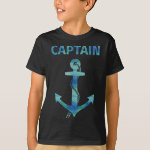 Wasserfarbenauktionshauptmann Segelboot T-Shirt